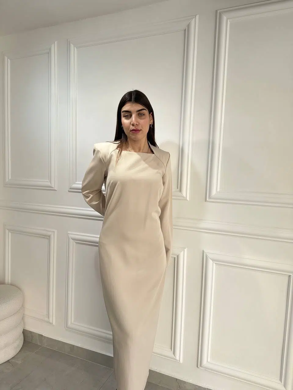 שמלת ברוקס קרם