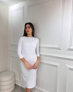 שמלת בסיס 3/4 לבנה