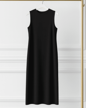 שמלת בסיס ללא שרוולים שחורה