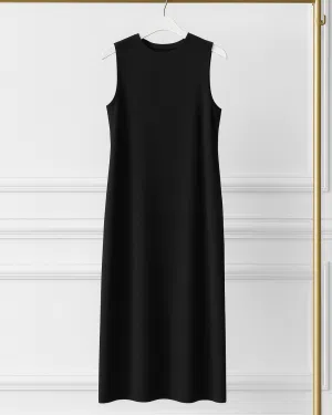 שמלת בסיס ללא שרוולים שחורה