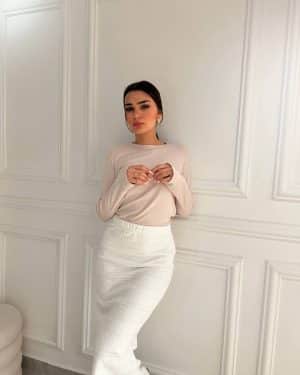 חצאית קרושה לבנה לוסי