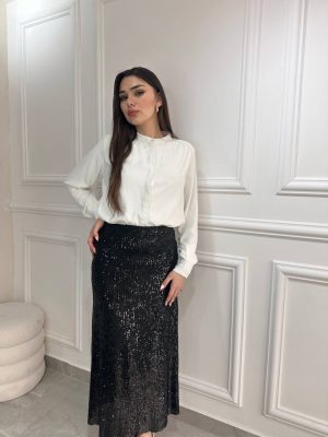 חצאית פייטים שחורה מרטין