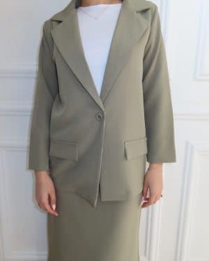 חליפת מונקו ירוק זית