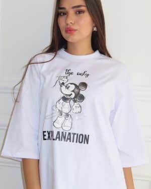 חולצת מיקי לבנה