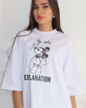 חולצת מיקי לבנה