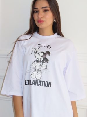 חולצת מיקי לבנה