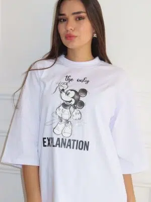 חולצת מיקי לבנה