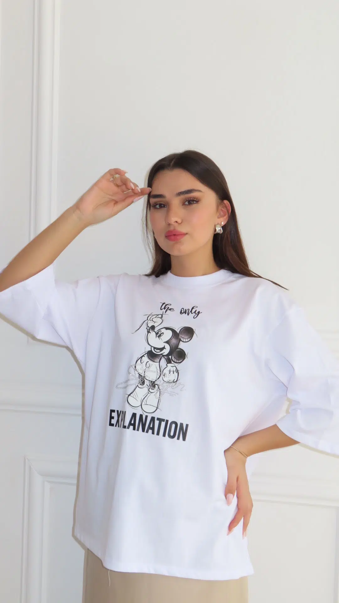 חולצת מיקי לבנה – תמונה 2