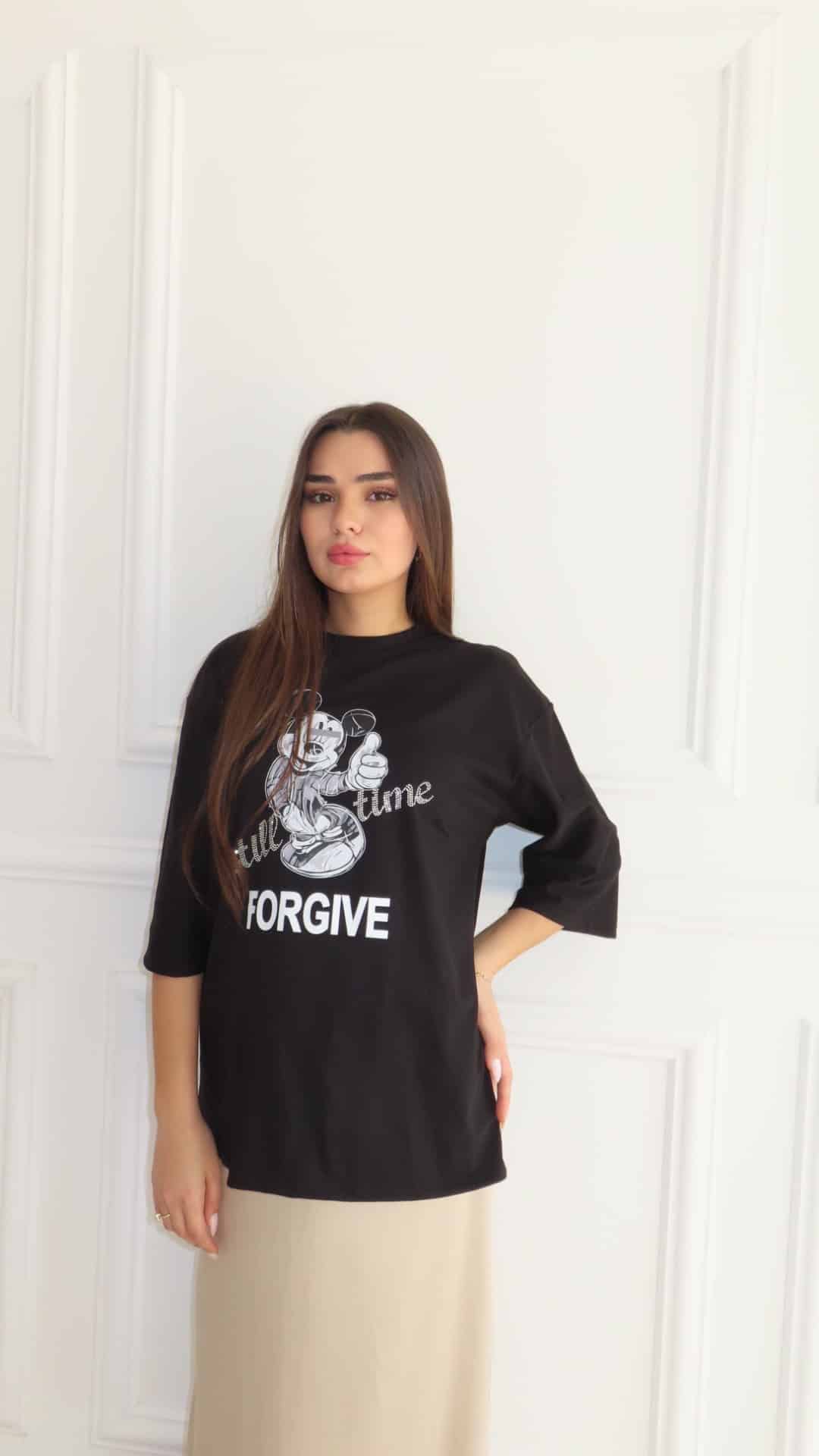 חולצת מיקי שחורה