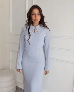 שמלת קרלה תכלת