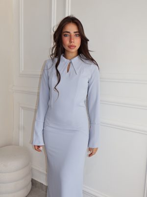 שמלת קרלה תכלת