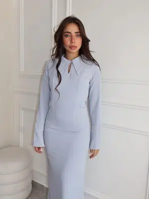 שמלת קרלה תכלת