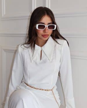 שמלת קרלה לבנה