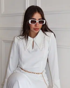 שמלת קרלה לבנה