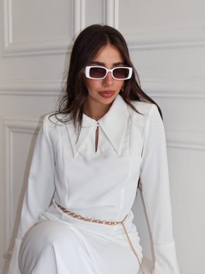 שמלת קרלה לבנה