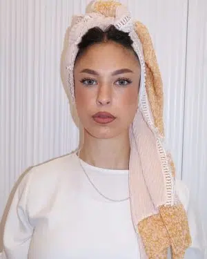 מטפחת פרחים שילוב אפרסק