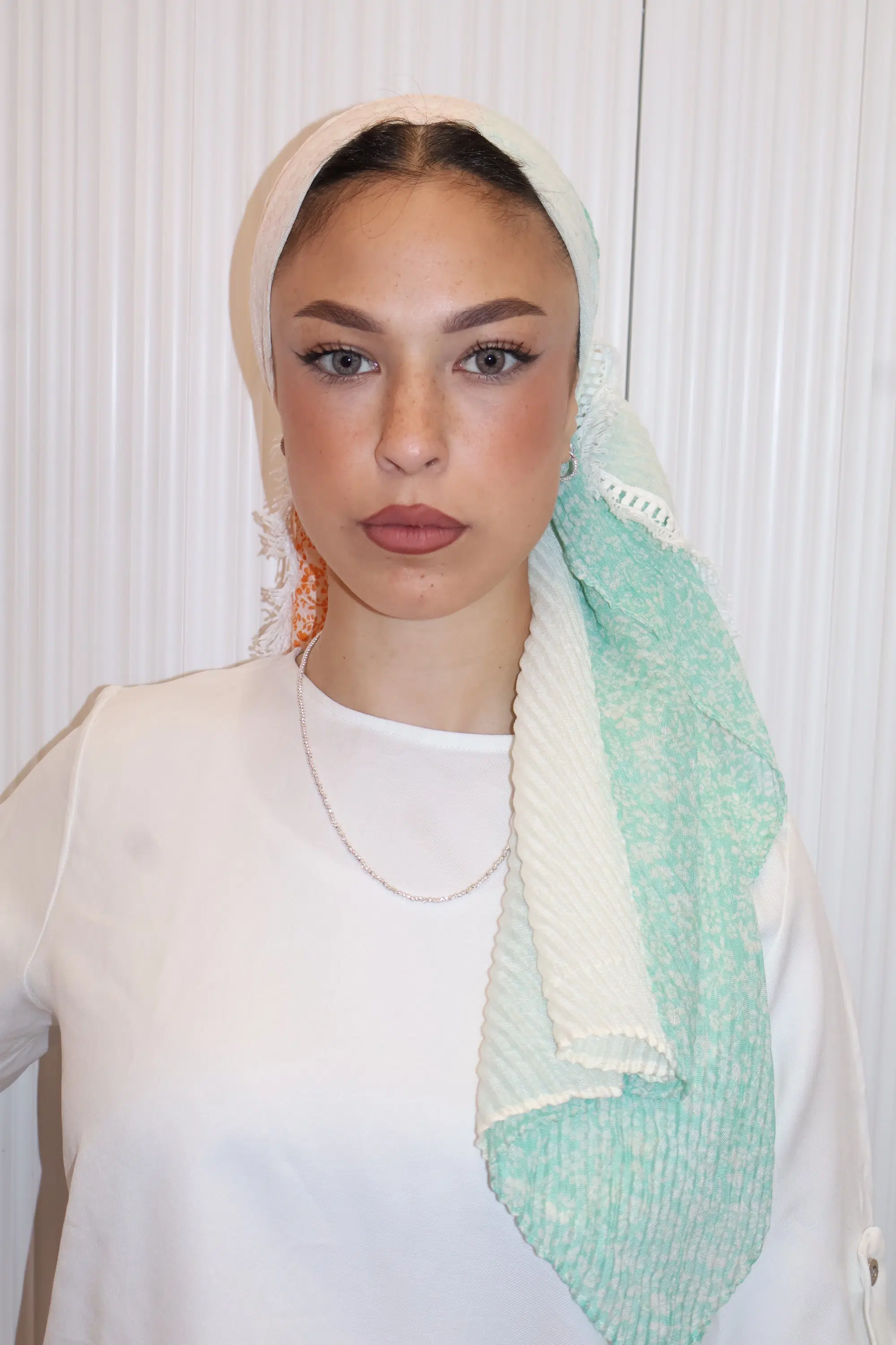 מטפחת פרחים שילוב טורקיז – תמונה 5