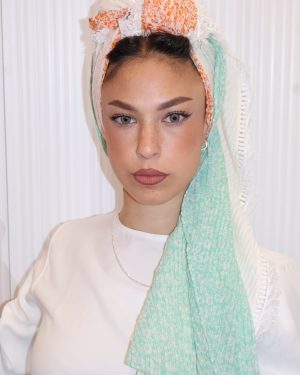 מטפחת פרחים שילוב טורקיז