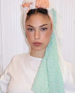 מטפחת פרחים שילוב טורקיז