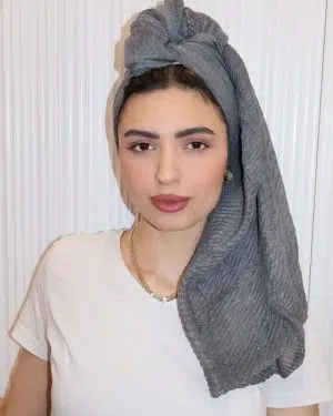 מטפחת ברטה אפור כהה