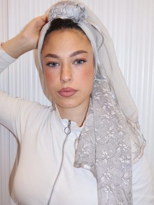 מטפחת פולה אפורה