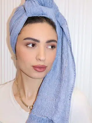 מטפחת פרפל כחול גינס