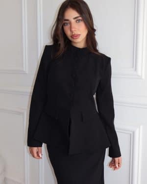 חליפת דמוי כיס שחורה