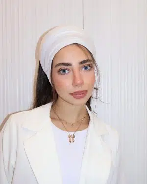 בובו גבוה חצי כיסוי לבן