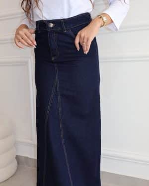 חצאית ג'ינס כחול כהה