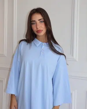 שמלת צווארון דניאלה תכלת