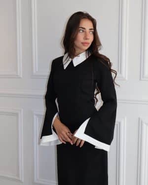 שמלת ערב צווארון לבן