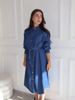 שמלת גינס כחול כהה