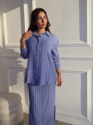 חליפת פישתן פסים כחולה