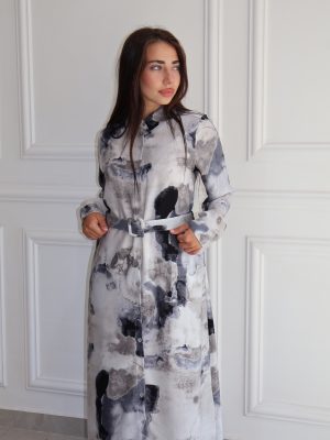 שמלת שילוב אפור