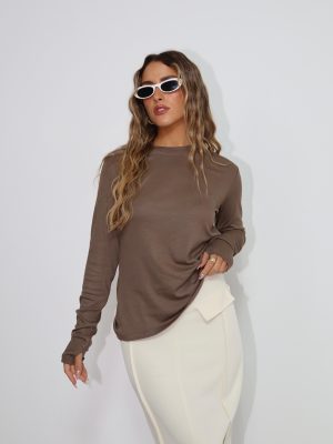 חולצת כפפה ילין חומה