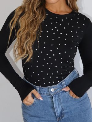 בגד גוף נייטיים שחורה