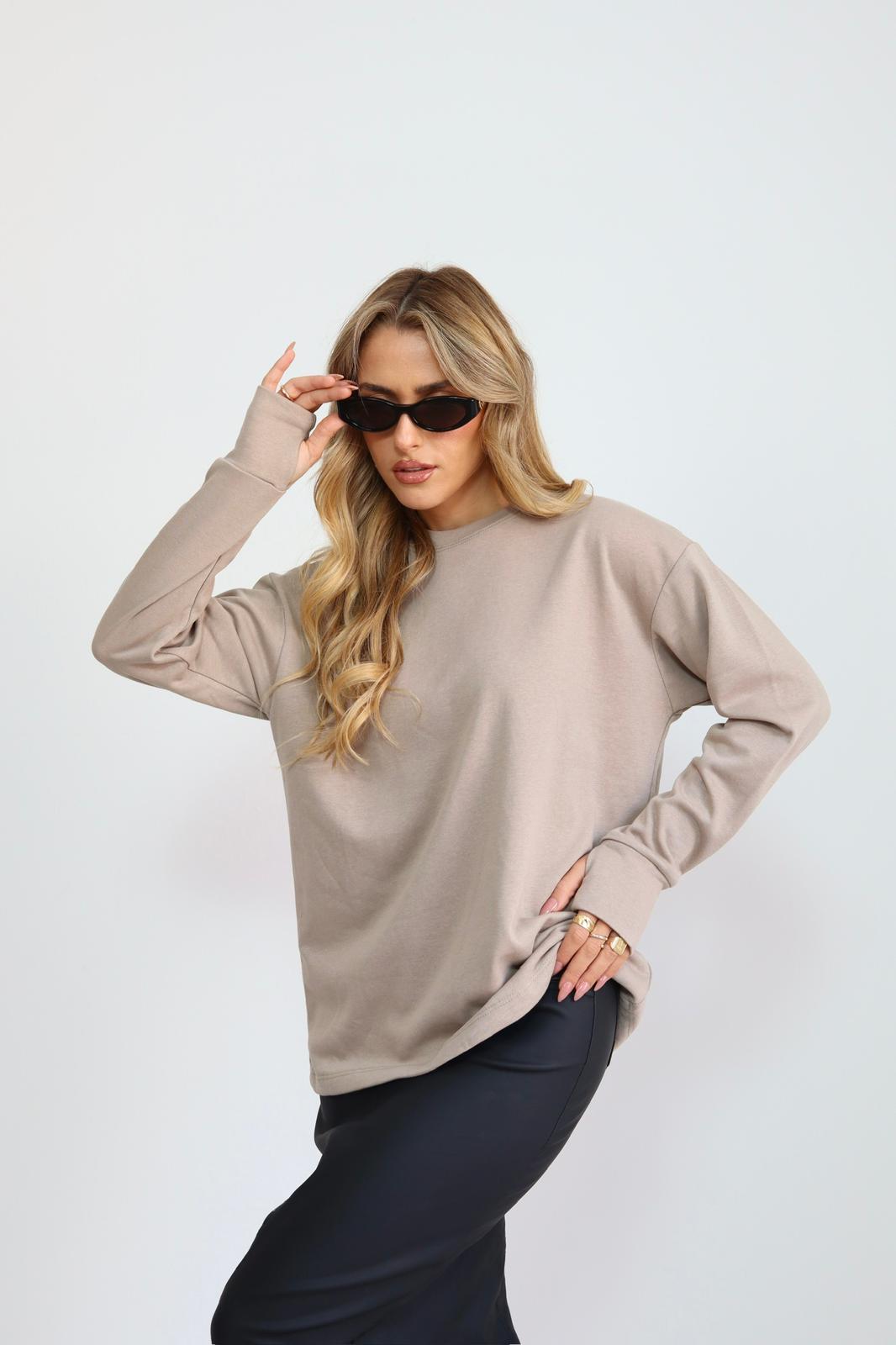 חולצת פסים אוברסייז כפפה – תמונה 2