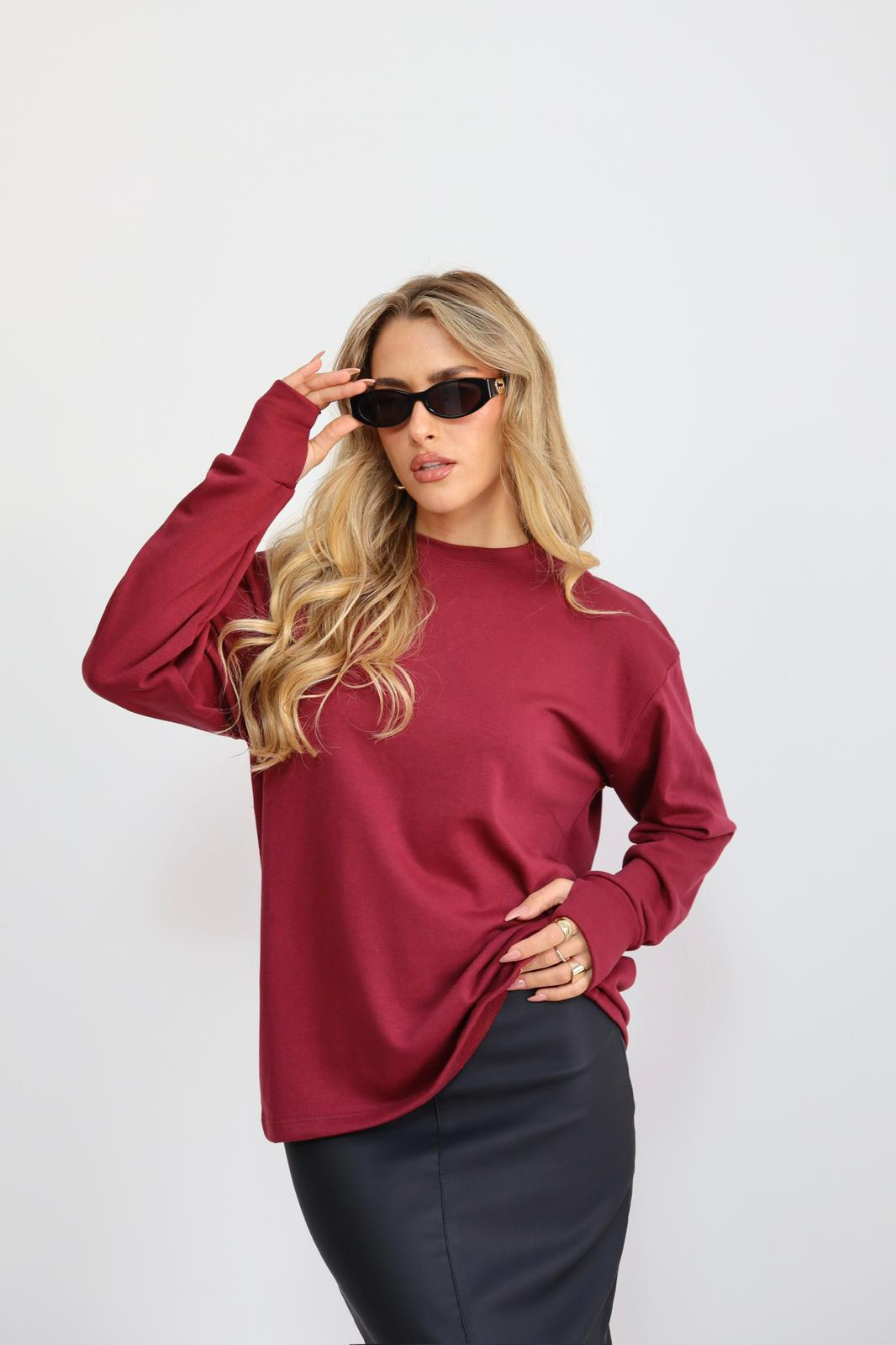 חולצת פסים אוברסייז כפפה – תמונה 6