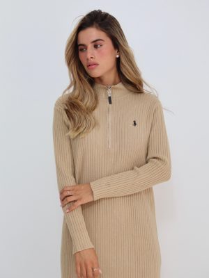 שמלת סריג פולו בז