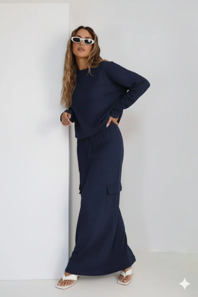 חליפת גירסי דגמח כחול נייבי – תמונה 2