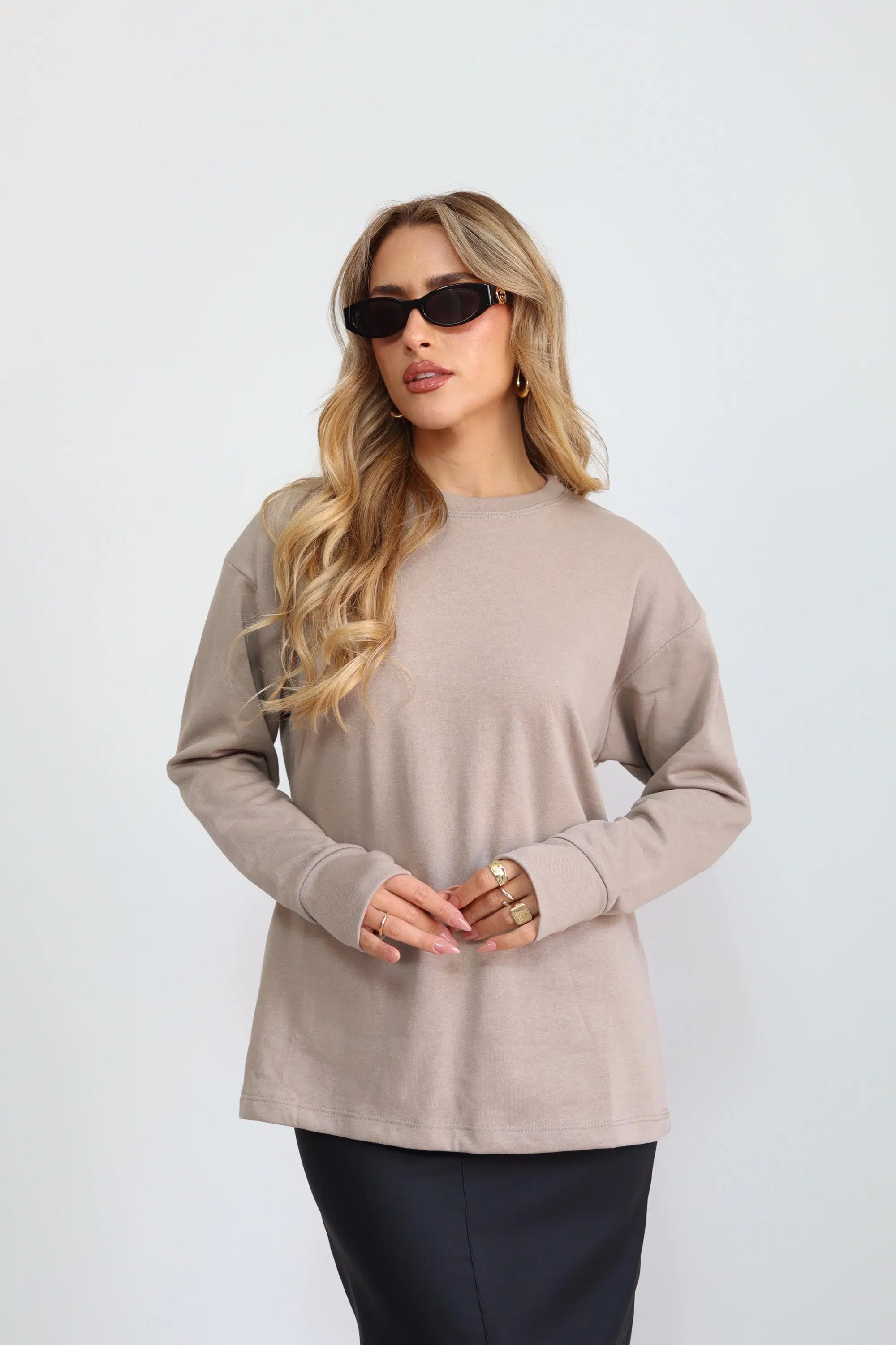 חולצת כפפה פרנשטרי מוקה