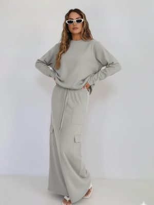 חליפת גירסי דגמח אפור בהיר