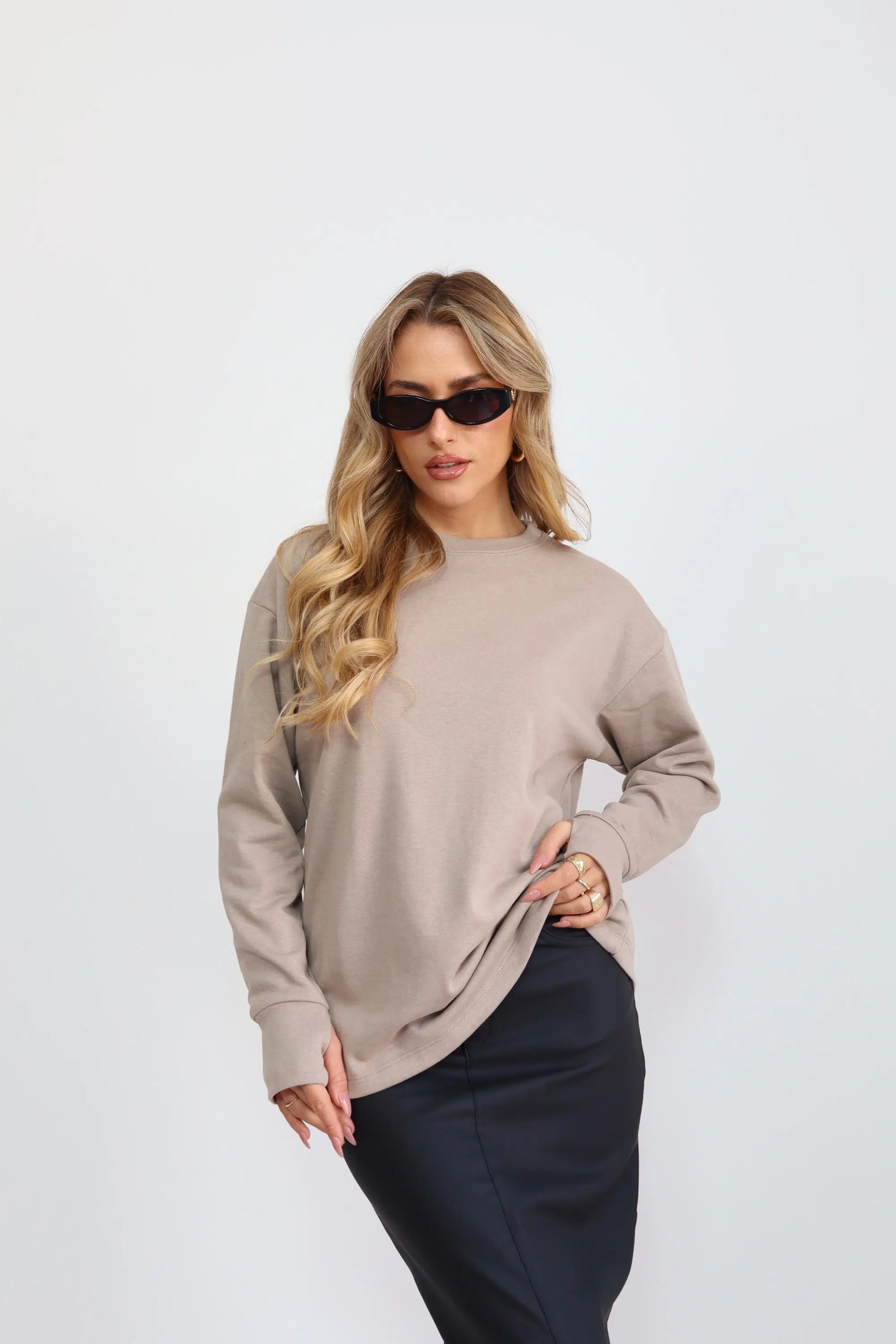 חולצת כפפה פרנשטרי מוקה – תמונה 2