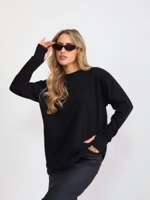 חולצת כפפה פרנשטרי שחורה