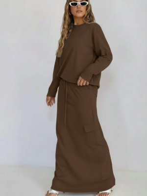 חליפת גירסי דגמח חומה