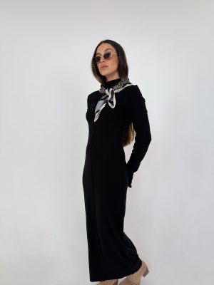 שמלת פס שחורה