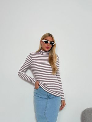 סריג פסים סגול