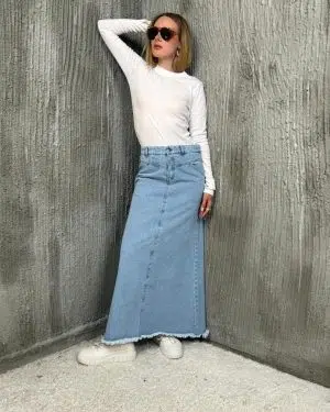 חצאיות ג'ינס מקסי שפיץ