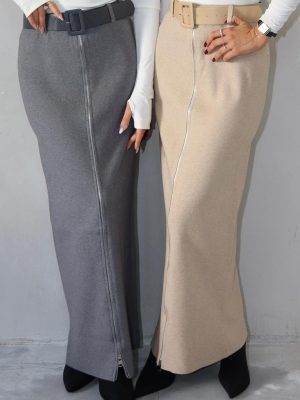 חצאית מילאנו אפורה