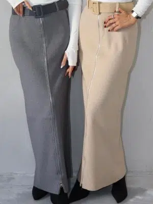 חצאית מילאנו אפורה